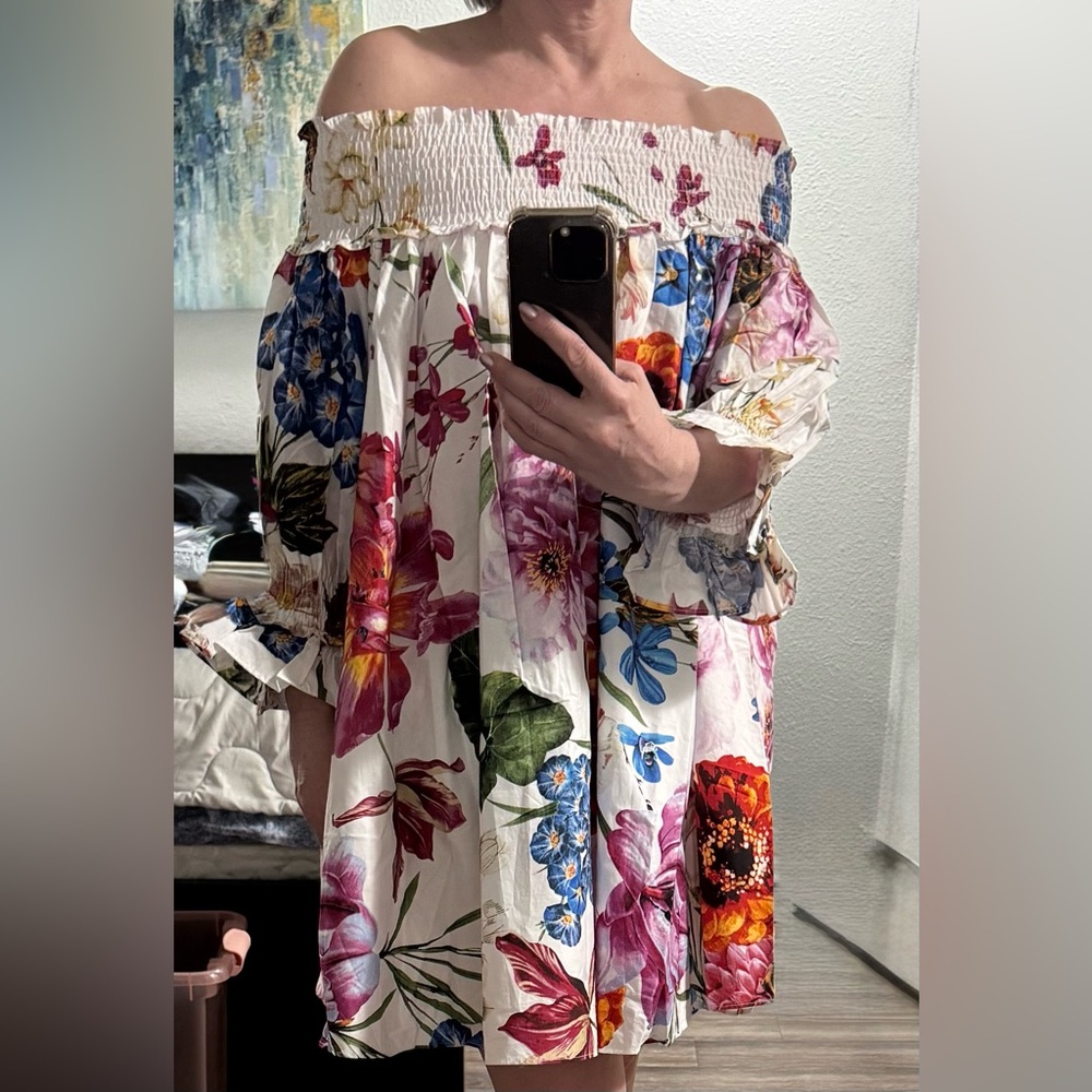 Floral Off-Shoulder Dress